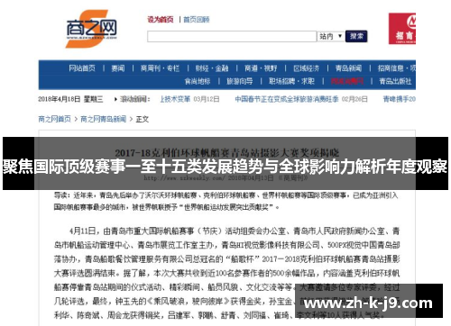 聚焦国际顶级赛事一至十五类发展趋势与全球影响力解析年度观察 聚焦国际顶级赛事一至十五类发展趋势与全球影响力解析年度观察